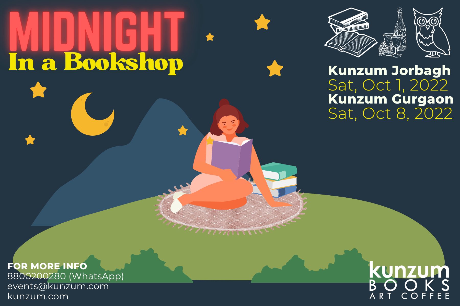 Midnight in a Bookshop: Oct 2022 – Kunzum Jorbagh / Gurgaon