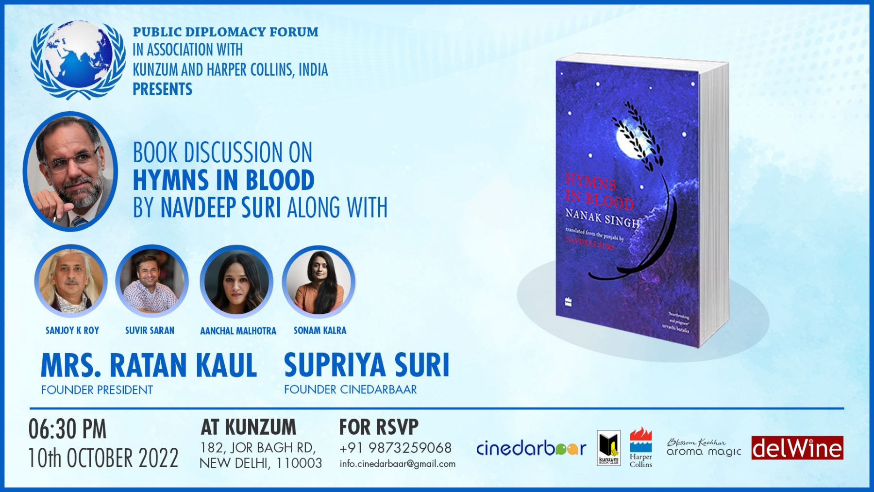 Hymns in Blood: Navdeep Suri Set to Talk about his Latest Translation with an Elite Panel at Kunzum Jorbagh