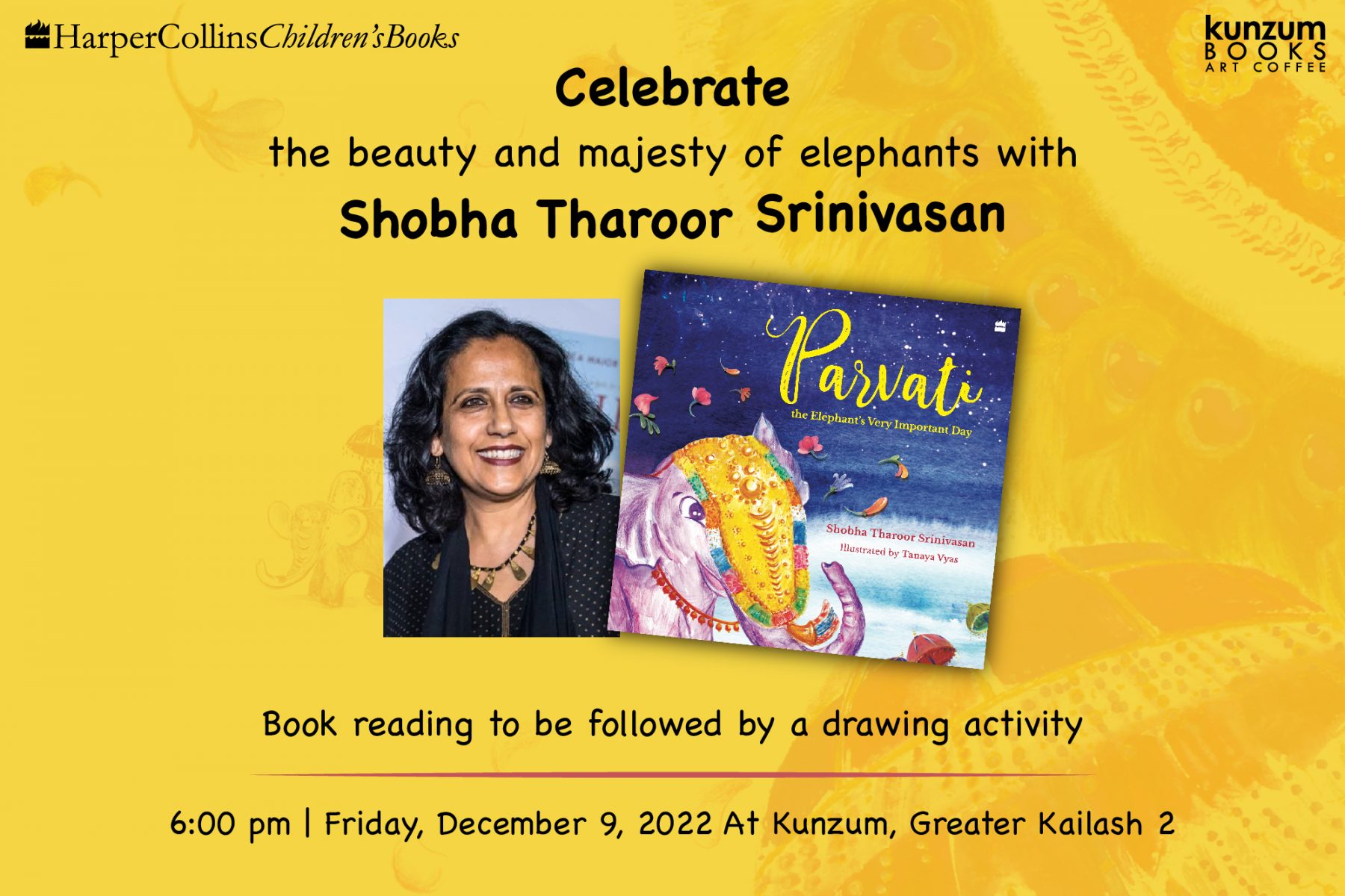 Join Us for a Book Reading and Drawing Session with Shobha Tharoor Srinivasan