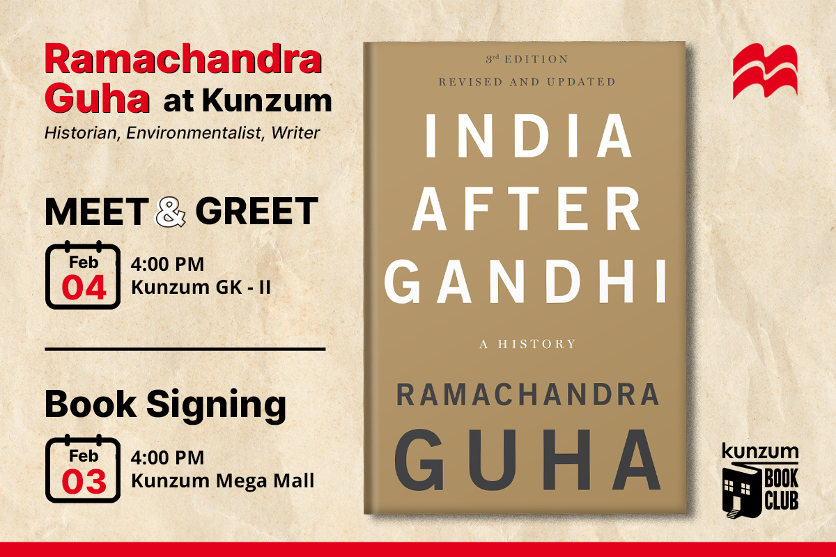 India After Gandhi: Meet Historian Ramachandra Guha at Kunzum