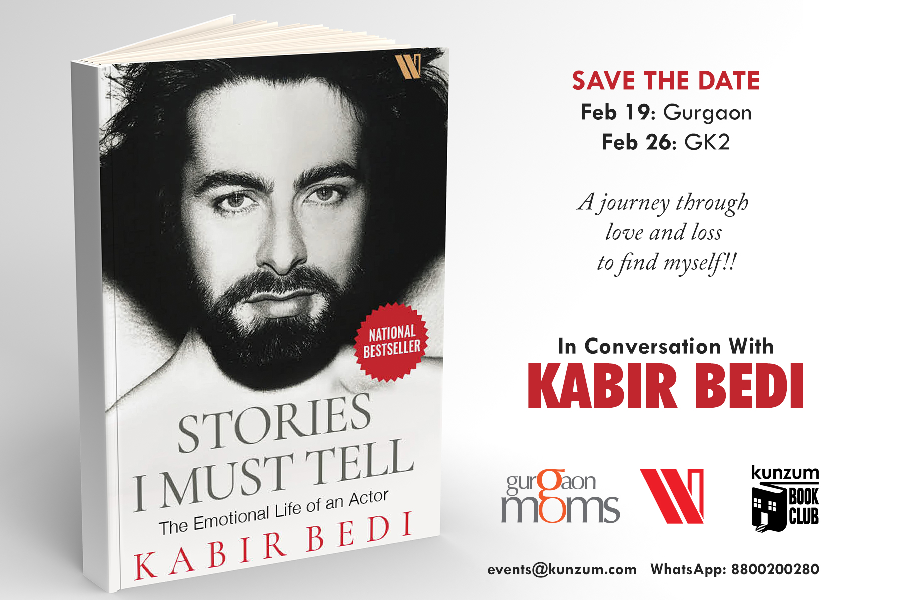 Meet Actor & Author Kabir Bedi at Kunzum Gurgaon / Delhi